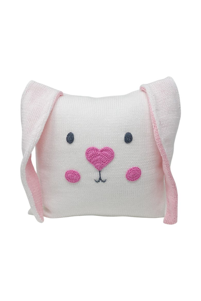 Bunny Throw  Pillow, Main, color, White
