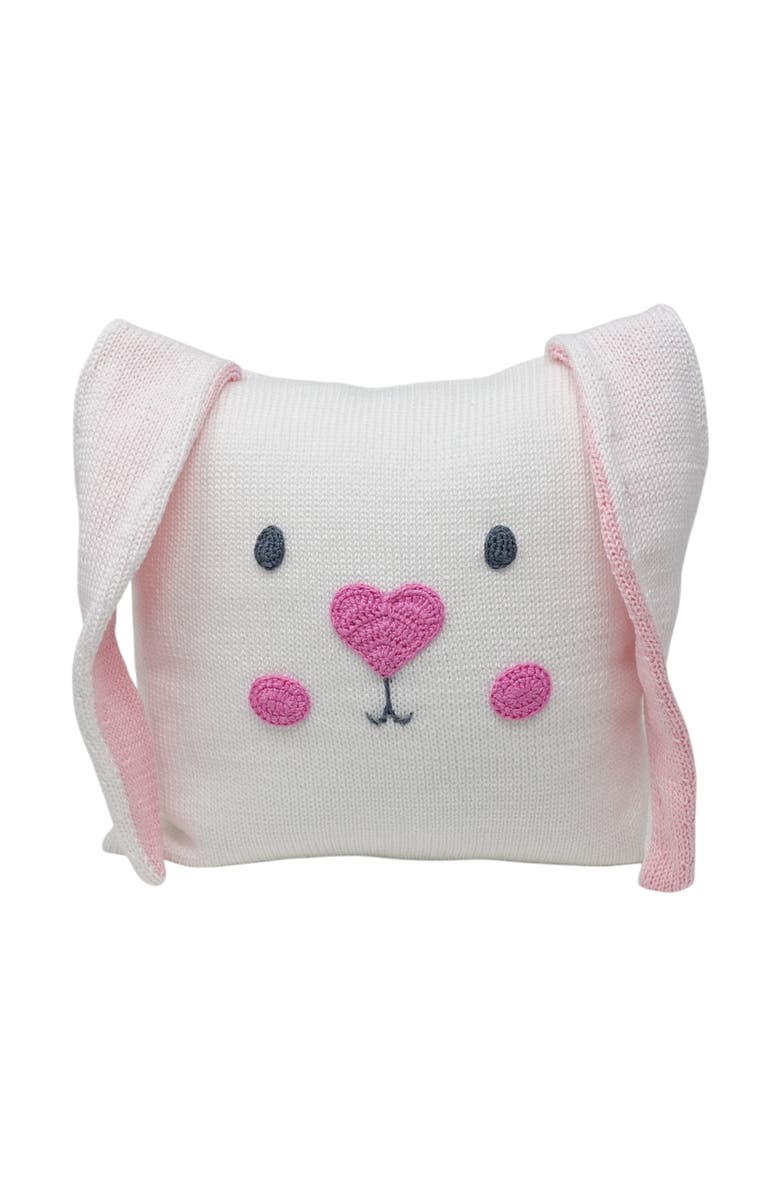 Melange Collection Bunny Throw  Pillow, Main, color, White