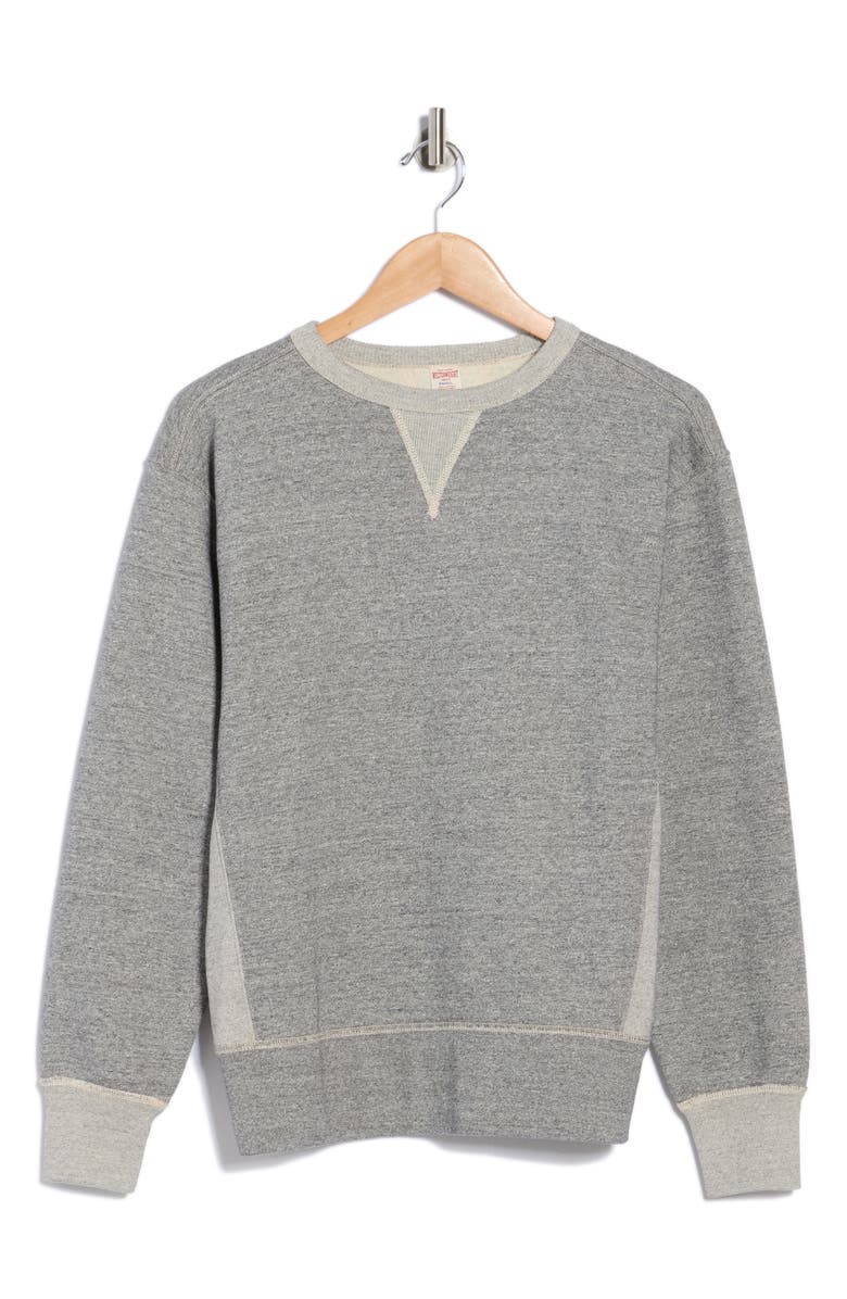 BUCK MASON Welterweight French Terry Sweatshirt, Main, color, Two Tone Heather Grey