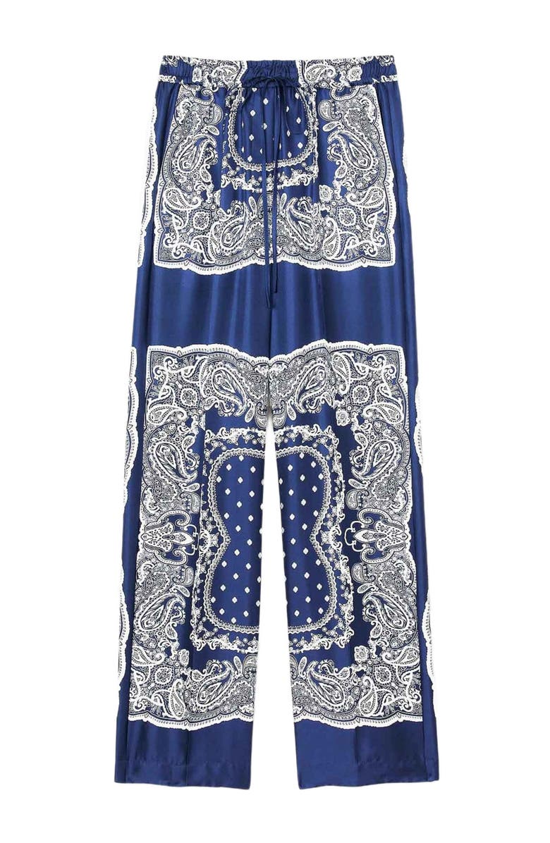 SANDRO Bandana-print floaty trousers, Alternate, color,