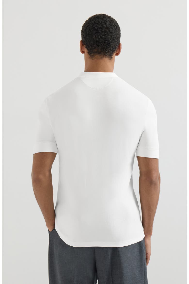 Henley collar T-shirt, Alternate, color, White