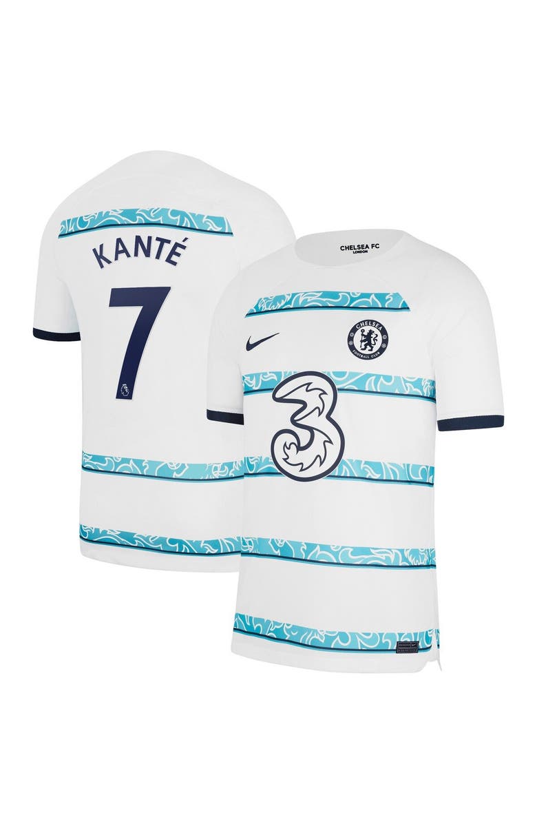 Nike Men's Nike N'Golo Kanté White Chelsea 2022/23 Away Breathe Stadium Replica Player Jersey, Alternate, color, 