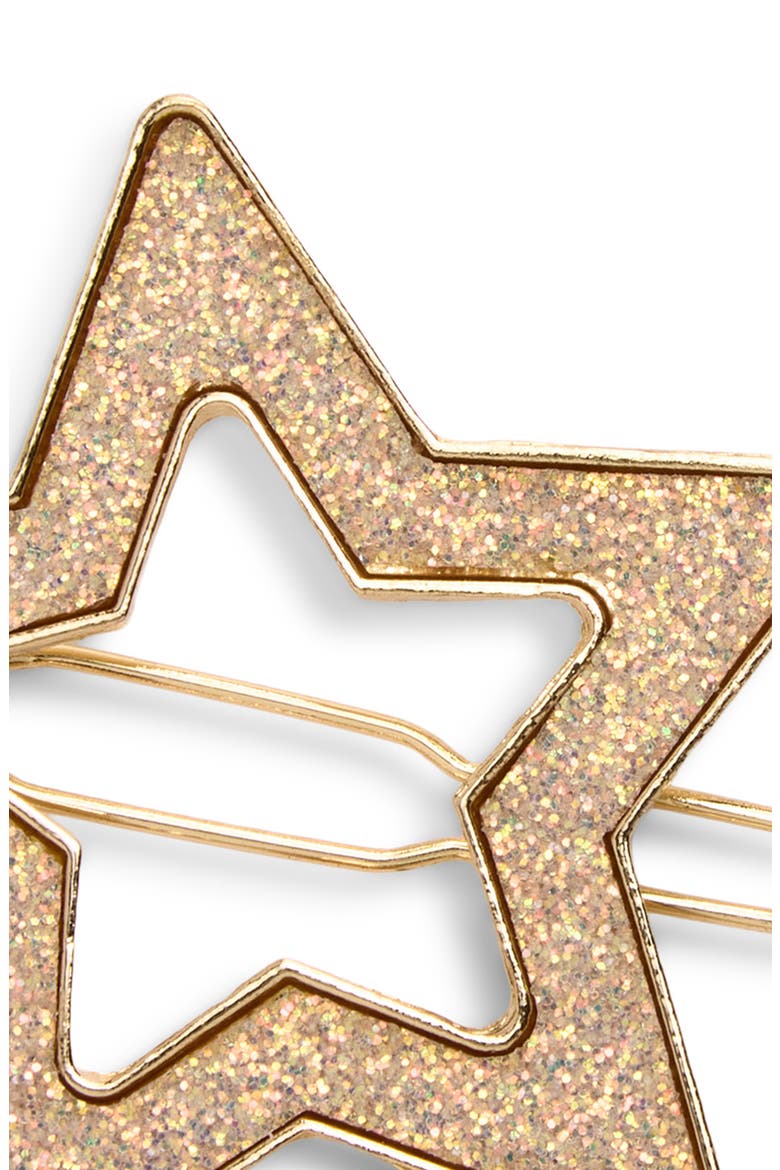 Kids' Star 2-Pack Snap Clips, Alternate, color, GOLD