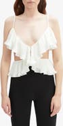 Bardot Ilara Ruffle Pleated Cutout Camisole