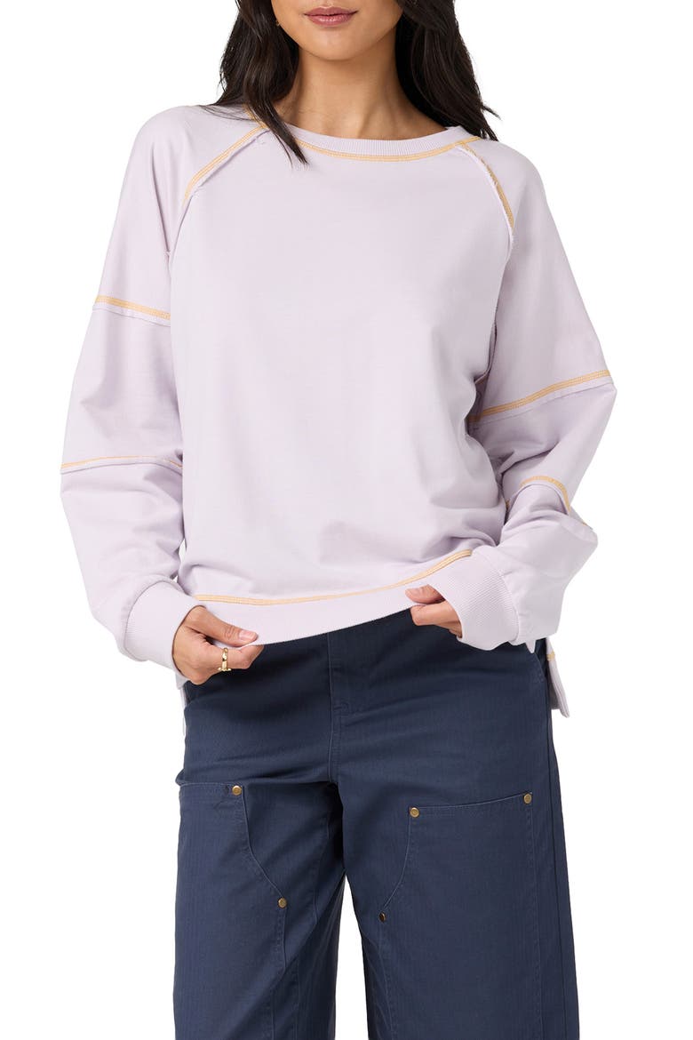 Inside Out Fleece Sweatshirt, Alternate, color, LAVENDER BLUE