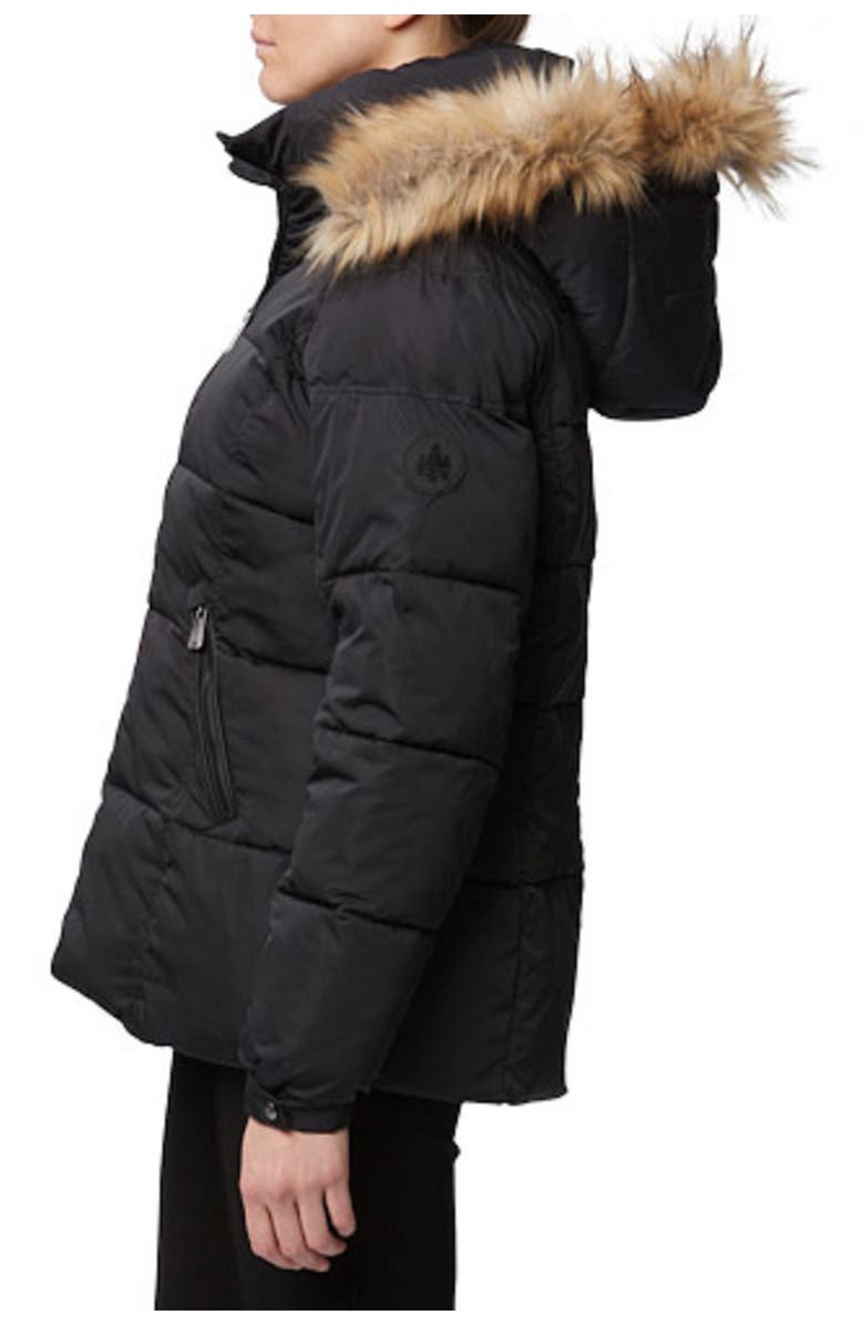 Rainforest Horizontal Quilted Faux Fur Trim Thermoluxe Jacket, Alternate, color, 
