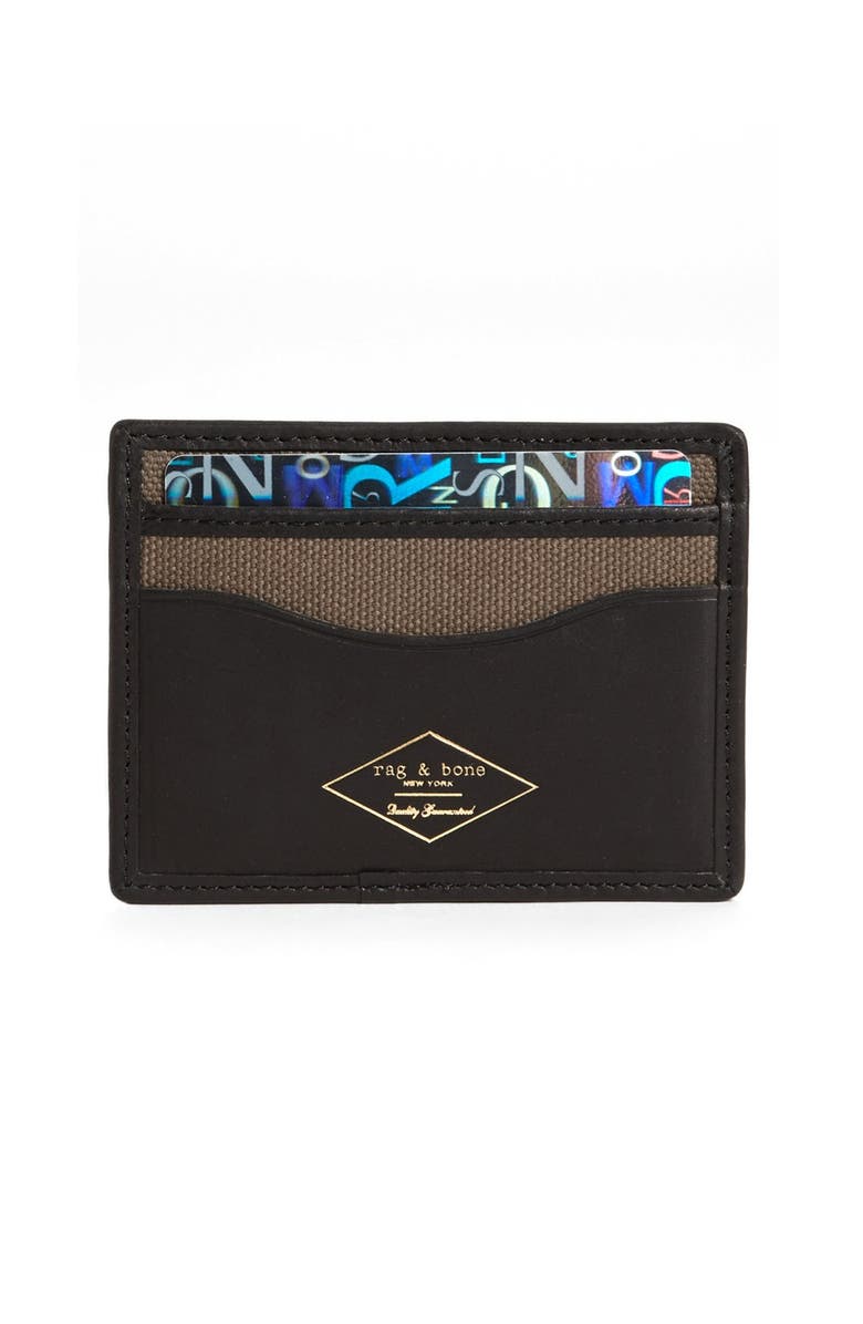 rag & bone 'Combo' Card Case, Main, color,