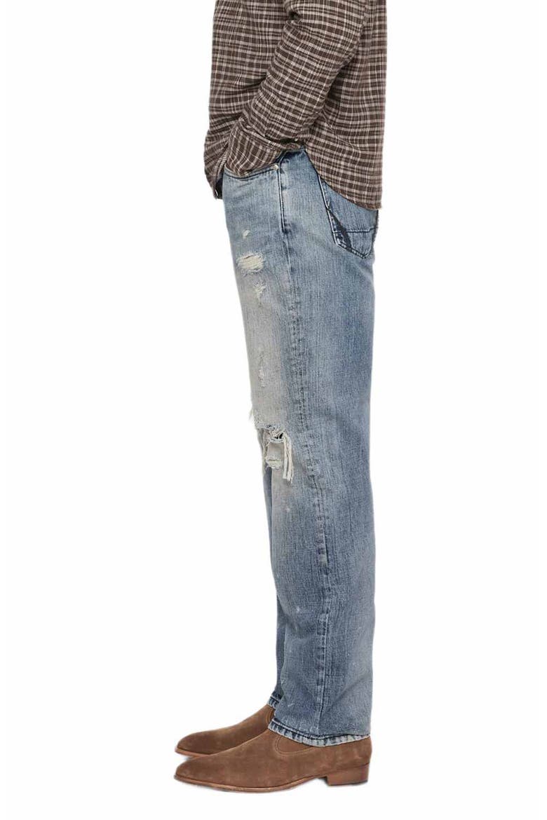 Slim Straight Ripped Jeans, Alternate, color, DESTROY INDIGO