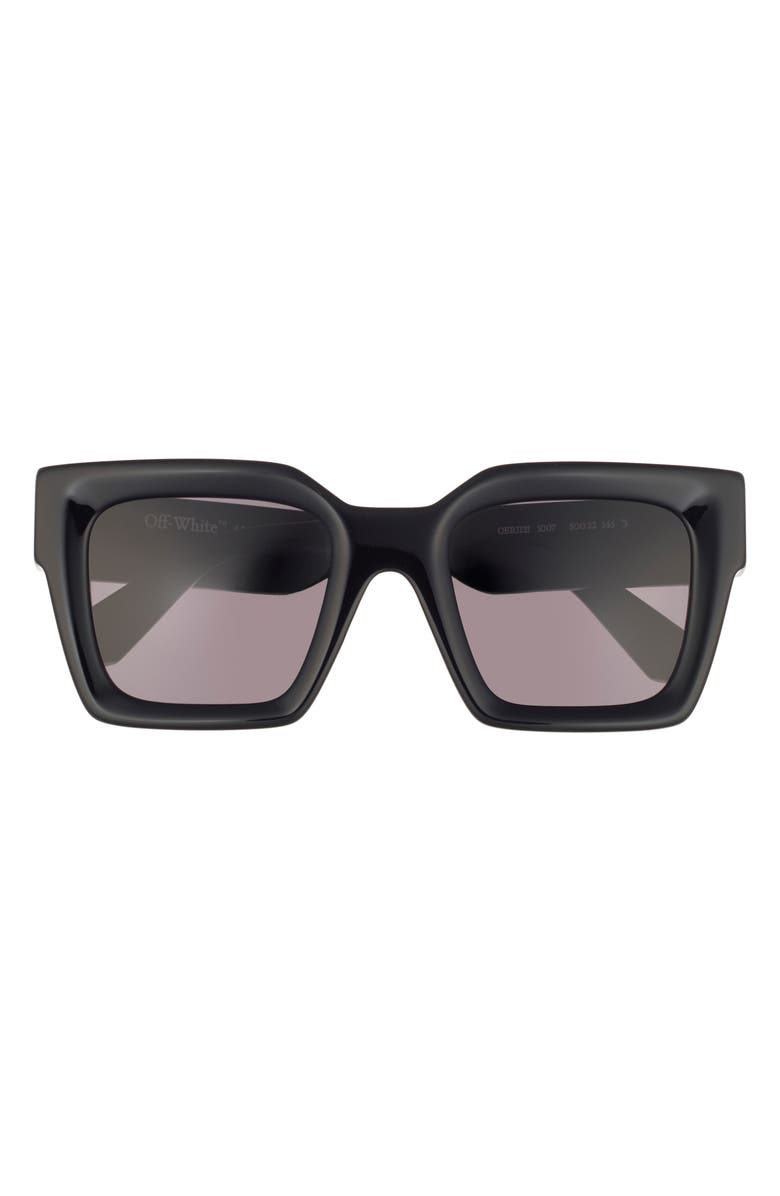 Off-White Jackson 50mm Square Sunglasses, Main, color, Black Dark Grey
