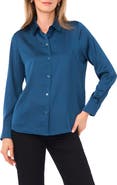 Vince Camuto Satin Long Sleeve Button-Up Shirt