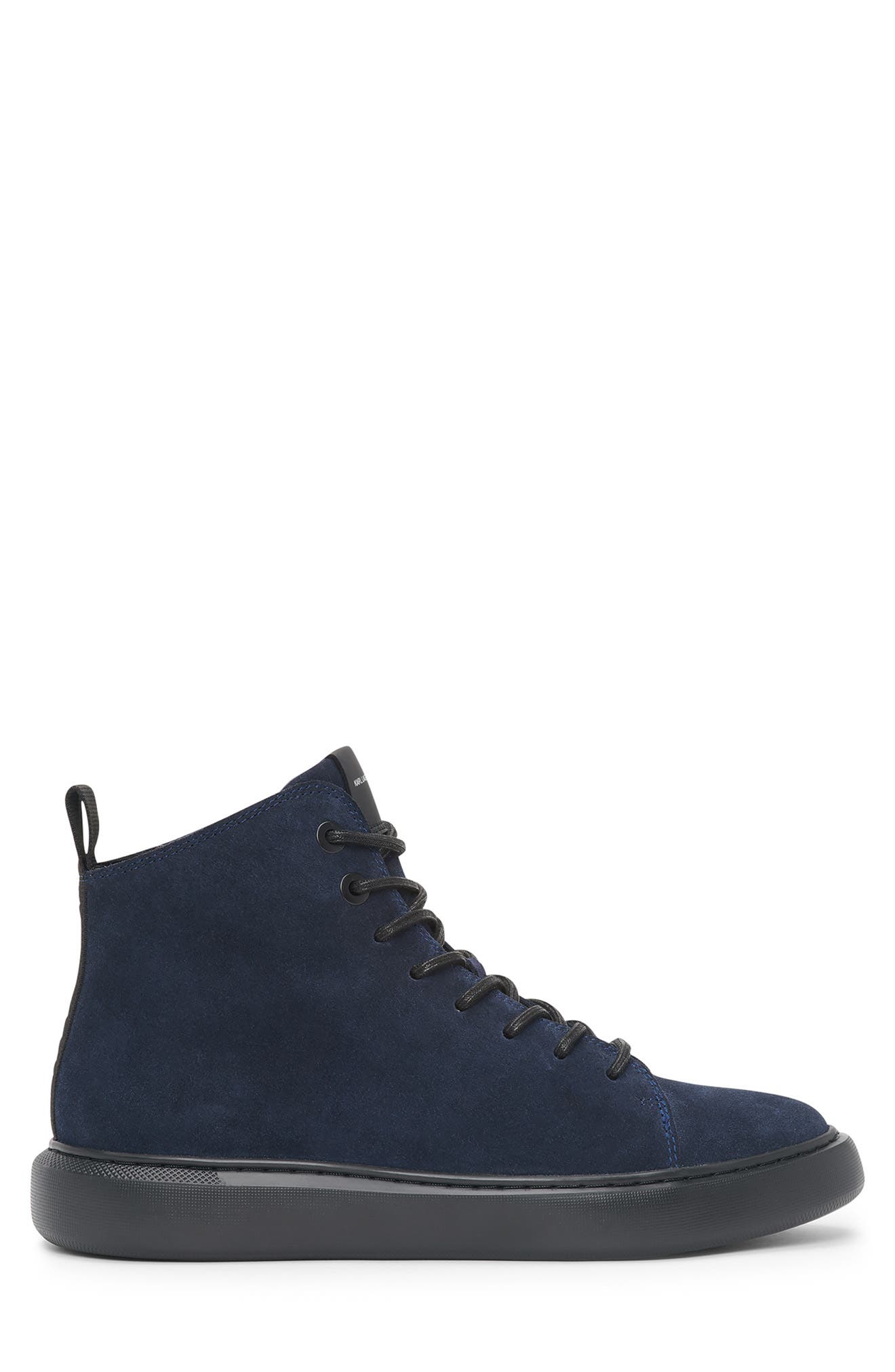 Suede Side Zip Bootie, Alternate, color, NAVY