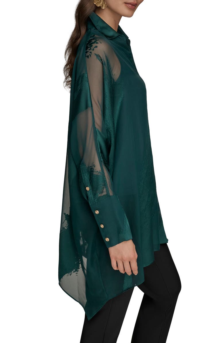 Donna Karan New York Brushstroke Burnout Tunic, Alternate, color, Hudson