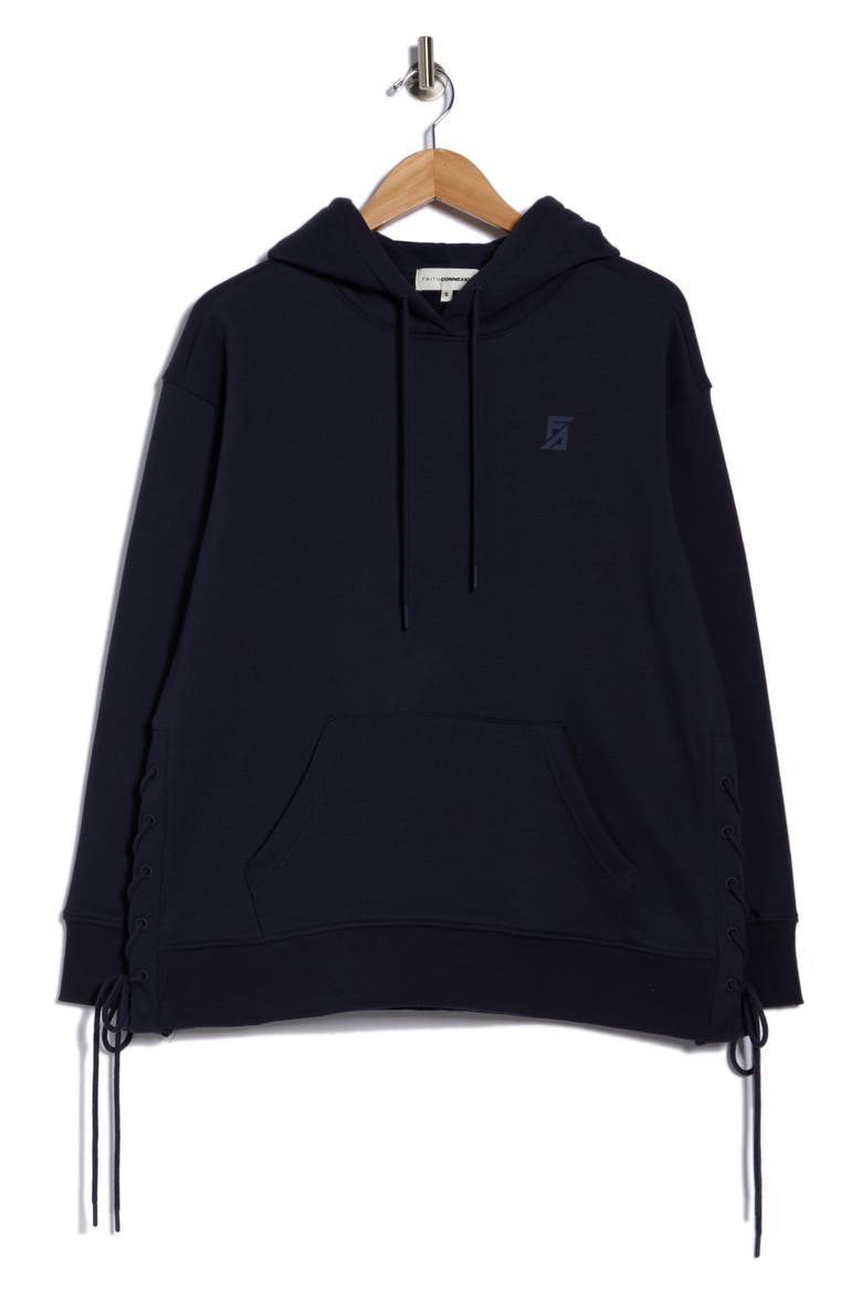 Silicon Fleece Pullover Hoodie, Alternate, color, NIGHT SKY/ CITY NIGHT