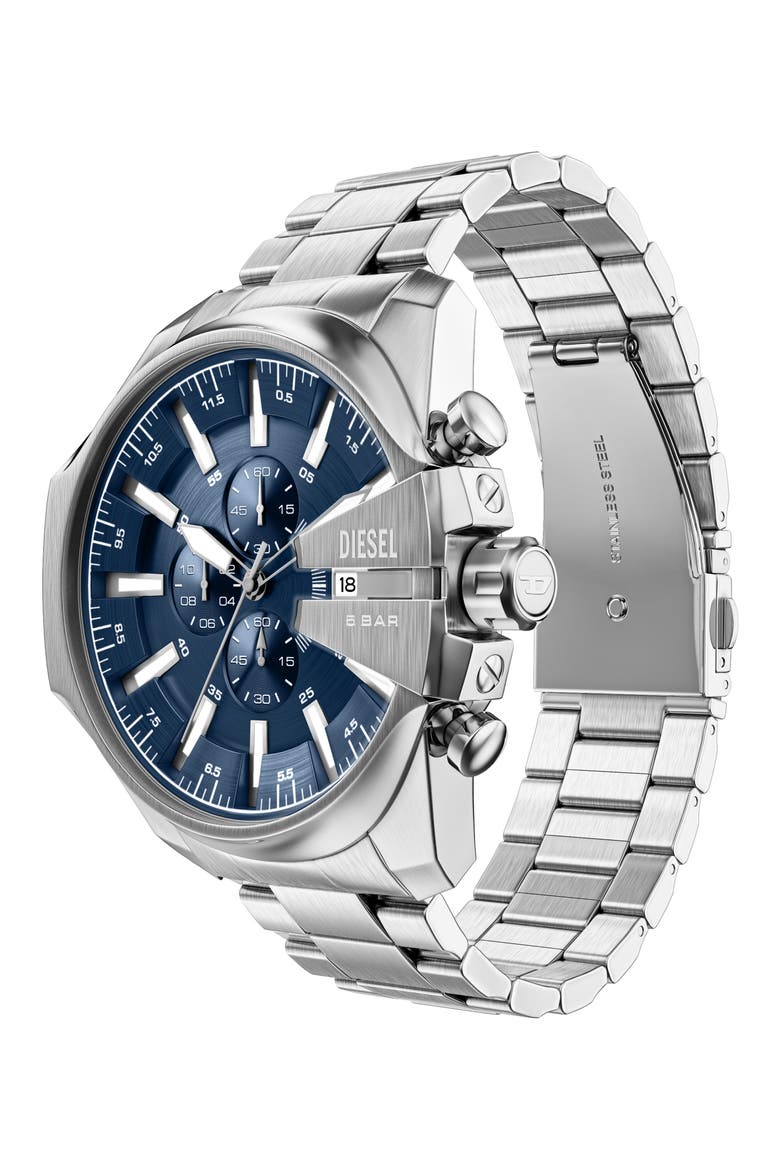 Mega Chief Gunmetal Chronograph Watch, 48mm, Alternate, color, SILVER
