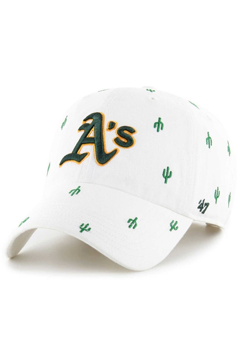 '47 Women's '47 White Oakland Athletics Spring Training Confetti Clean Up Adjustable Hat, Main, color, White