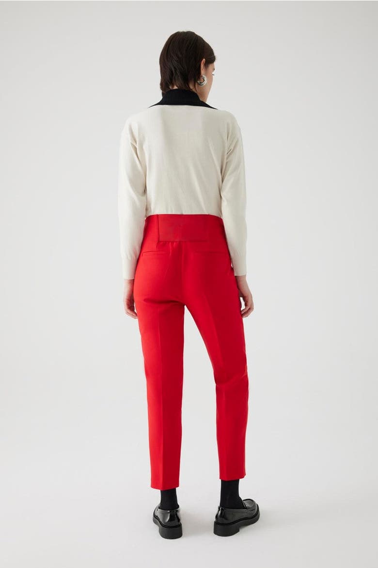 High Carrot Fit Pants, Alternate, color, RED
