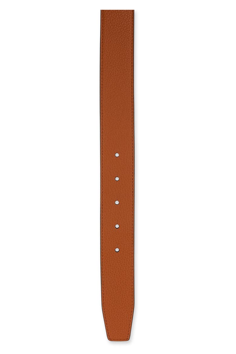 Logo Buckle Leather Belt, Alternate, color, COCONUT/ GOLD