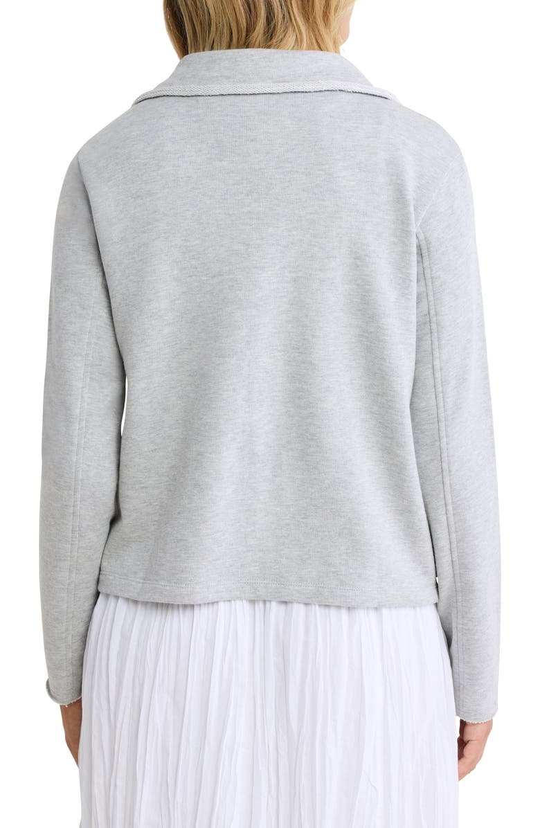 NIC+ZOE Cotton Blend French Terry Jacket, Alternate, color, Heather Grey