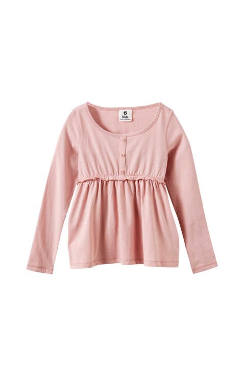 Kid's Long Sleeve Jersey Babydoll Top