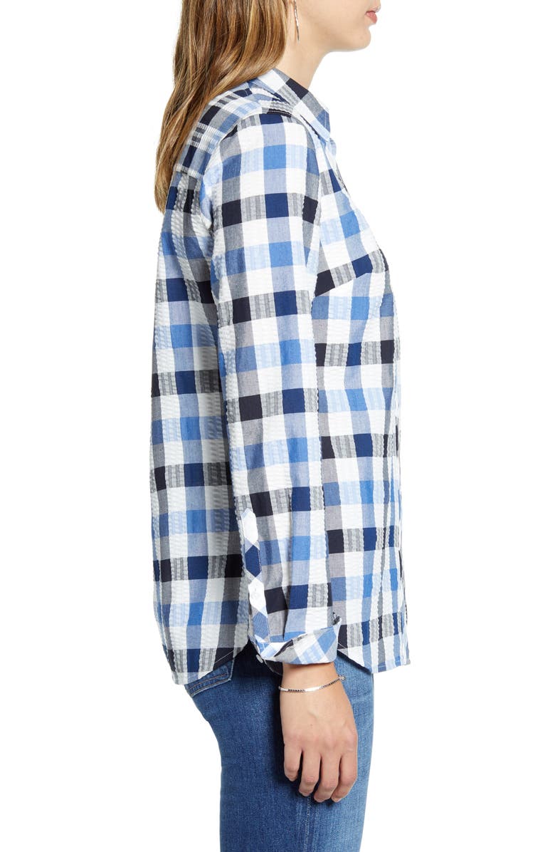 1901 Check Seersucker Button Up Shirt, Alternate, color,