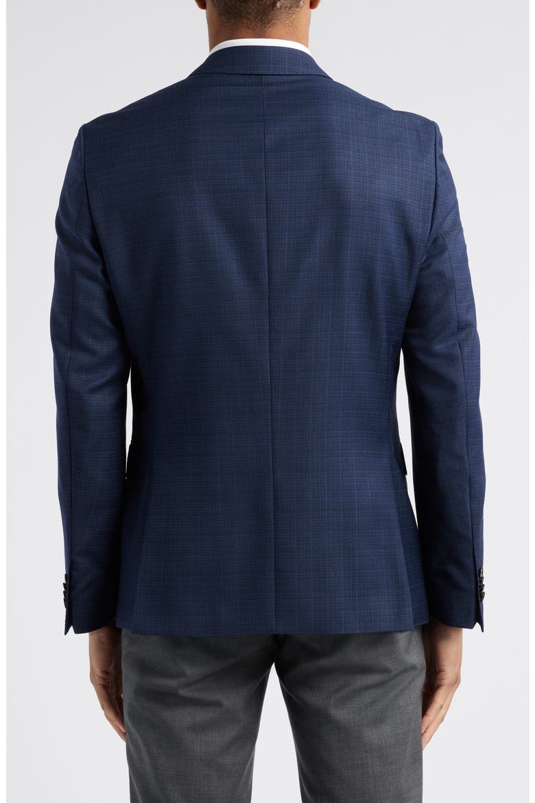 Hutson Navy Mélange Textured Wool Sport Coat, Alternate, color, DARK BLUE
