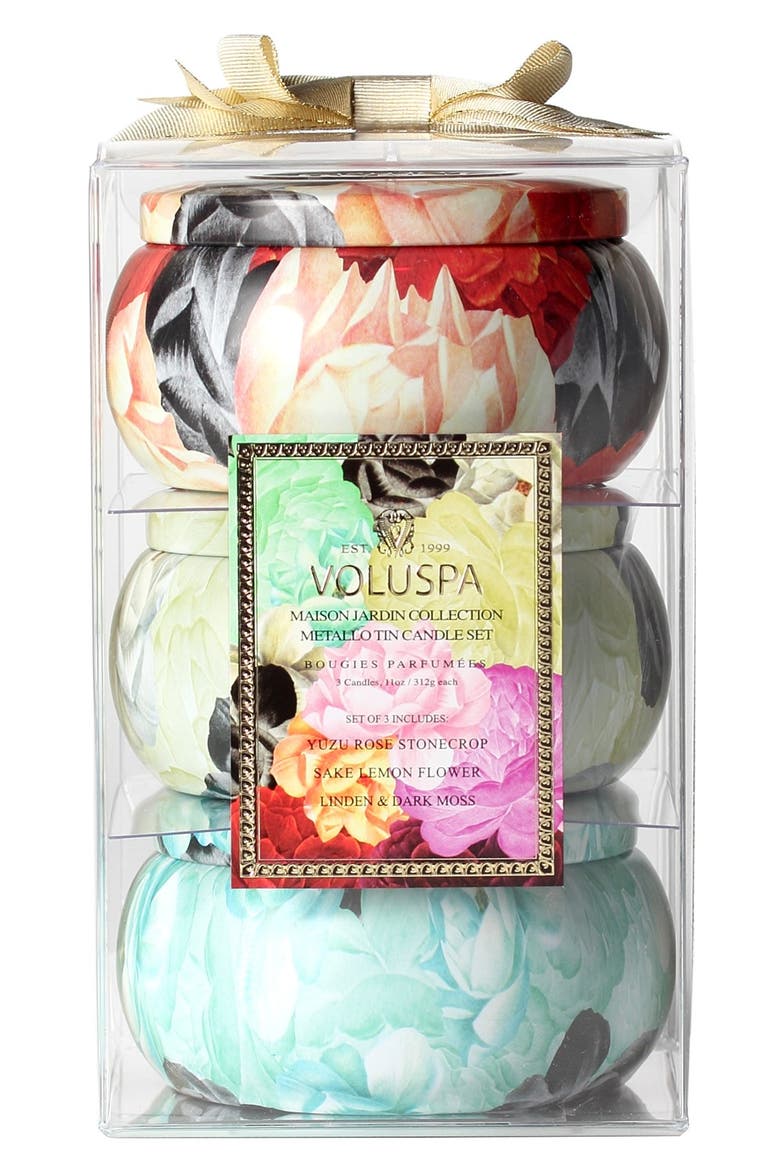 'Maison Jardin' Two-Wick Candle Trio, Alternate, color, NO COLOR