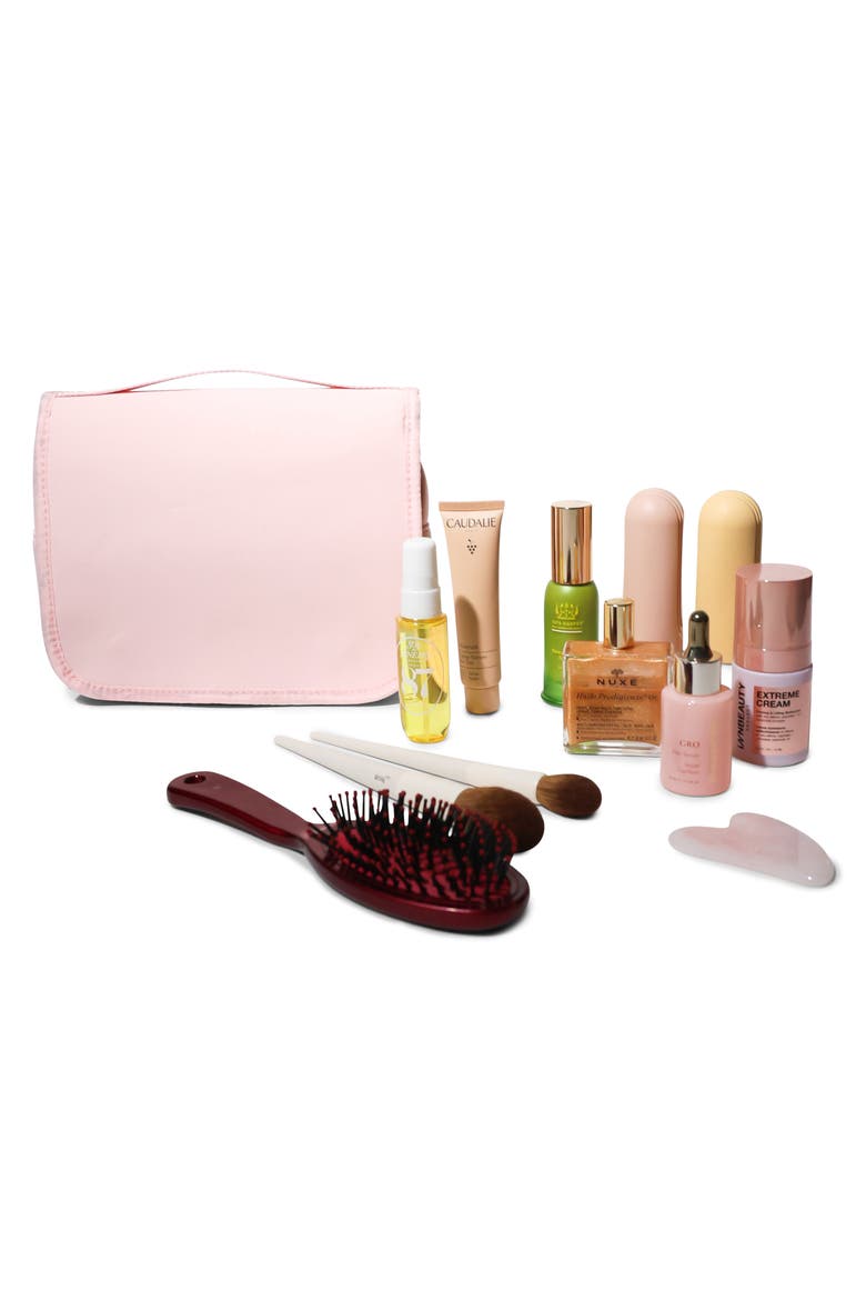 Neoprene Water Resistant Hanging Toiletry Case, Alternate, color, LIGHT PINK
