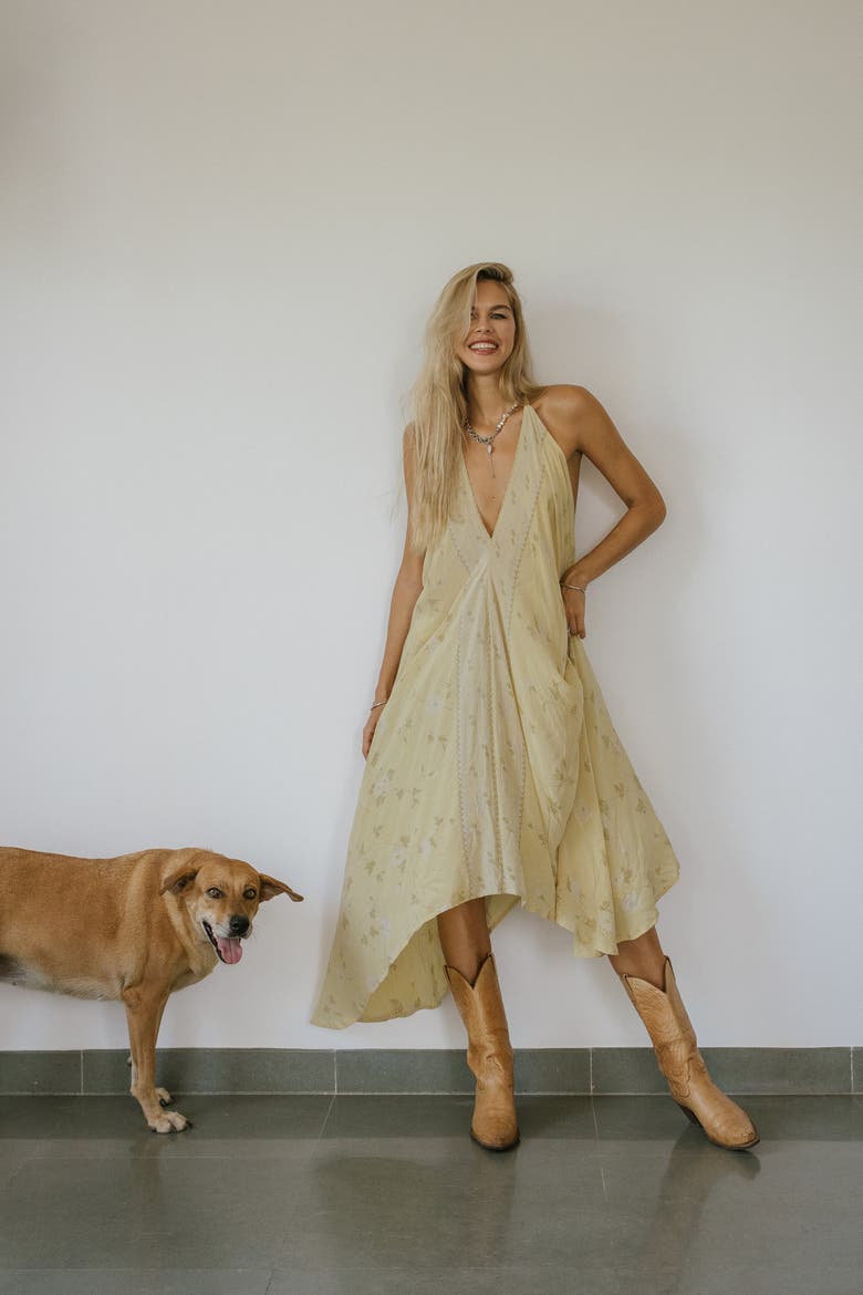 Classic Silk Dress Revel, Alternate, color, Yellow