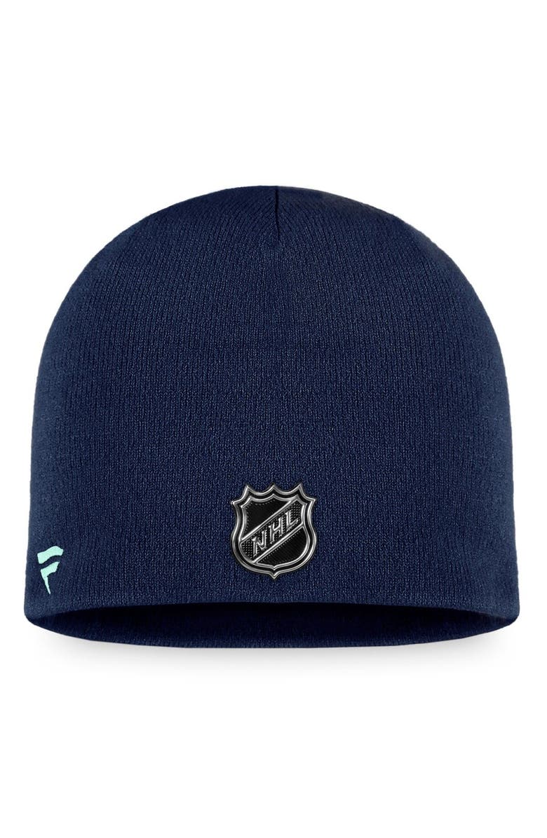 FANATICS Men's Fanatics Branded Deep Sea Blue Seattle Kraken 2022 Training Camp Authentic Pro Beanie, Alternate, color, 