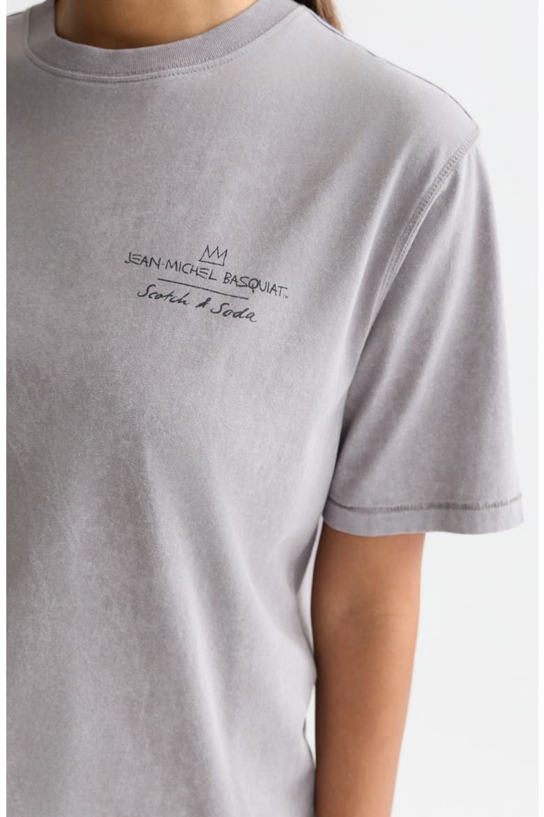 x Basquiat Cotton Graphic T-Shirt, Alternate, color, STEEL GREY