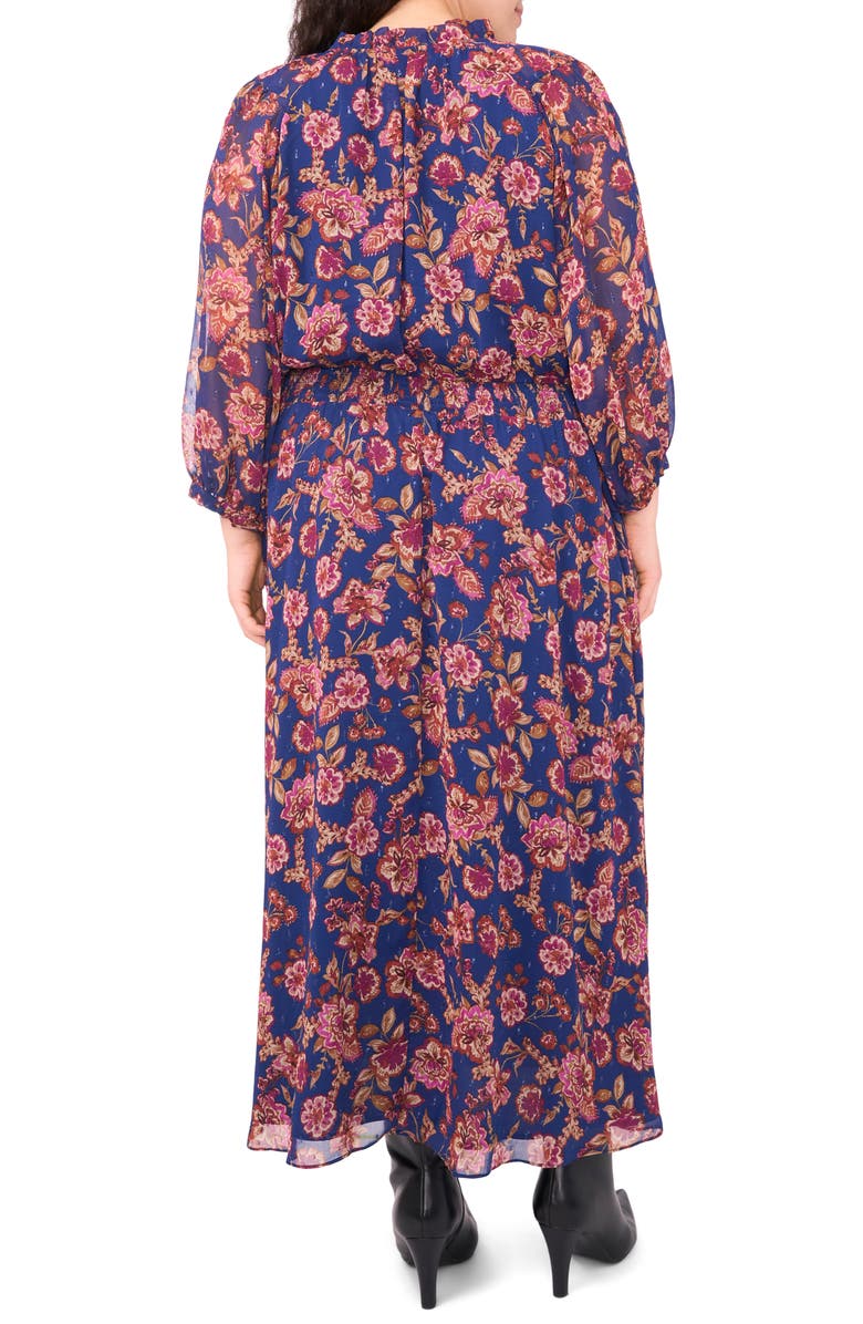 Vince Camuto Metallic Floral Maxi Dress, Alternate, color, 