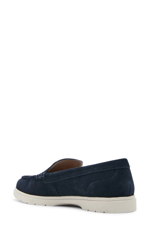 Blondo Alex Waterproof Moc Toe Loafer In Navy Suede