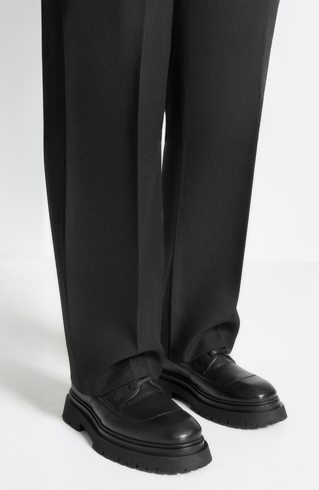 Manière De Voir Rennes Pebbled Leather Derby Shoe, Alternate, color, Black