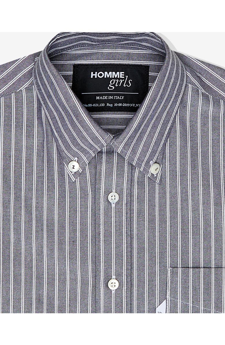 Hommegirls Oxford Shirt, Alternate, color, Grey Stripe Oxford
