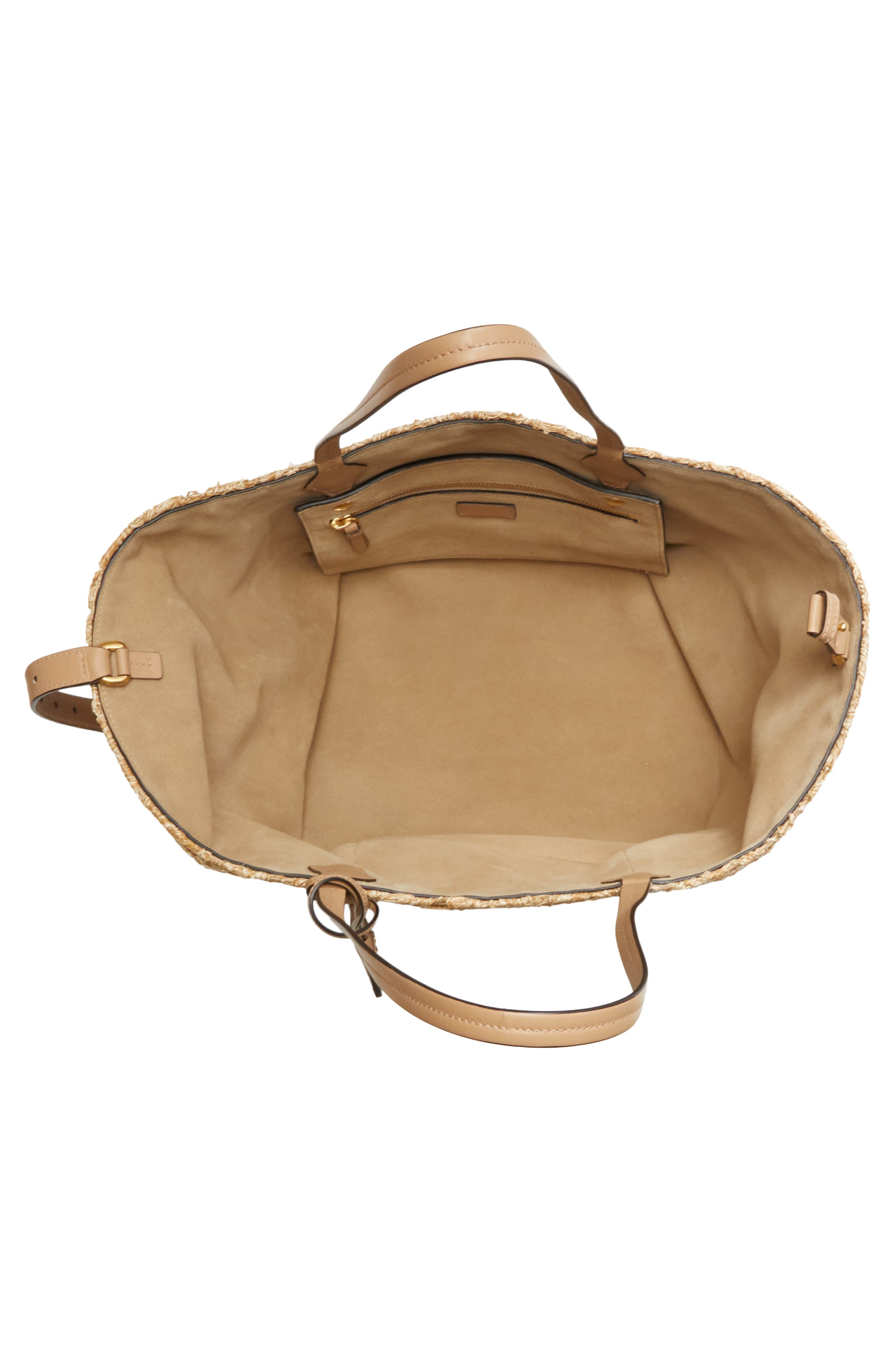 Jimmy Choo Medium Diamond Raffia Tote, Alternate, color, Natural/ Gold