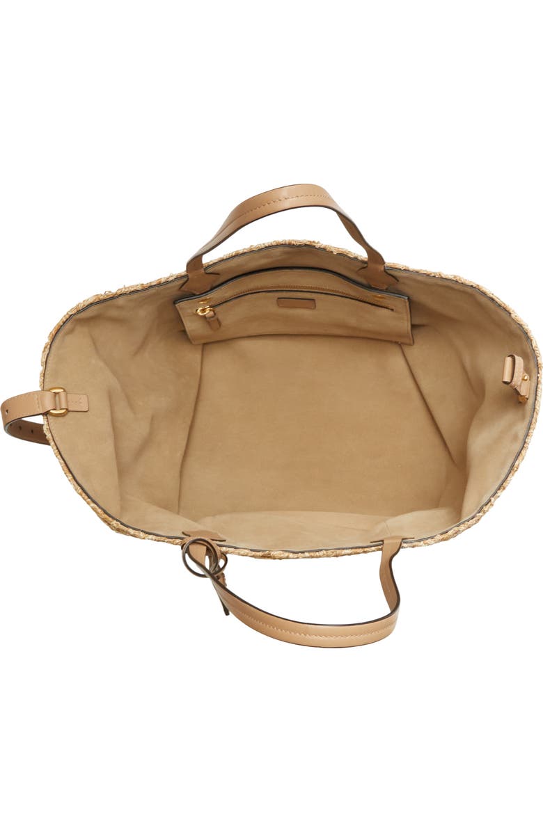 Jimmy Choo Medium Diamond Raffia Tote, Alternate, color, Natural/ Gold