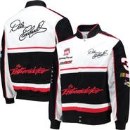 JH DESIGN Men's JH Design Black/White Dale Earnhardt Twill Uniform Full-Snap Jacket