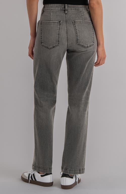 Kut From The Kloth Pattie High Waist Straight Leg Jeans In Gray