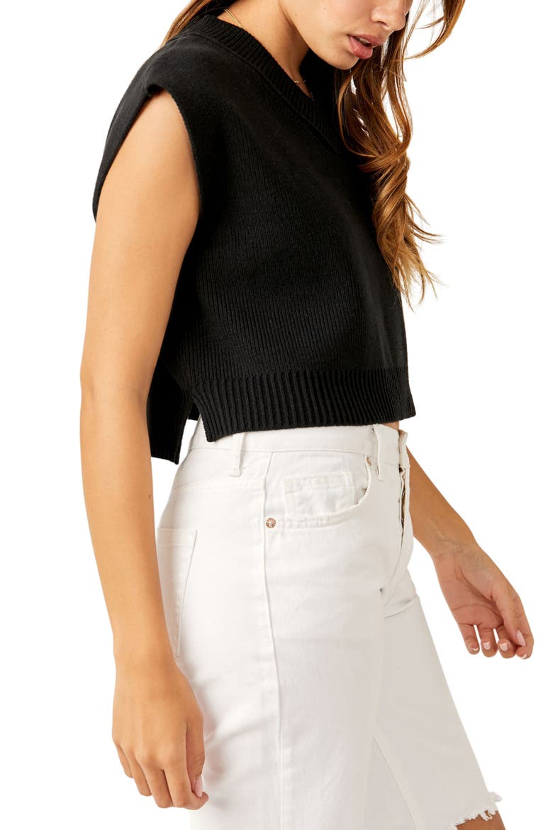 Easy Street Sweater Vest, Alternate, color, BLACK