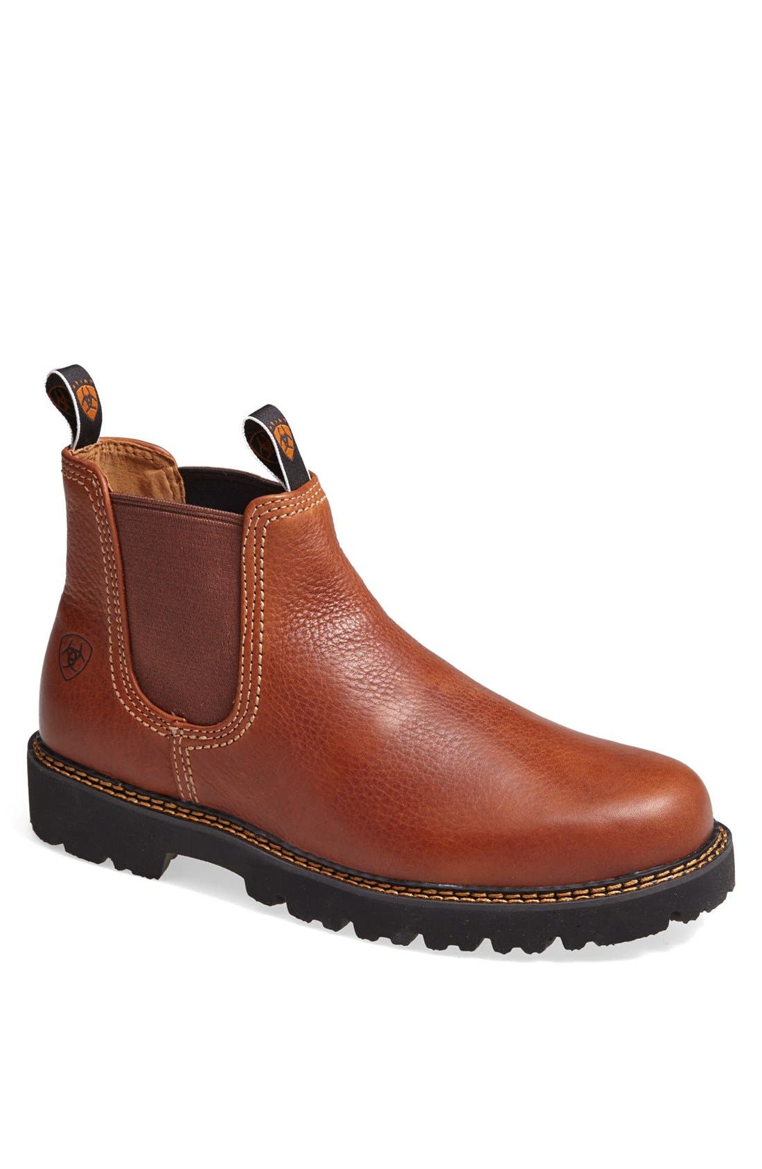 'Spot Hog' Chelsea Boot, Main, color, BROWN