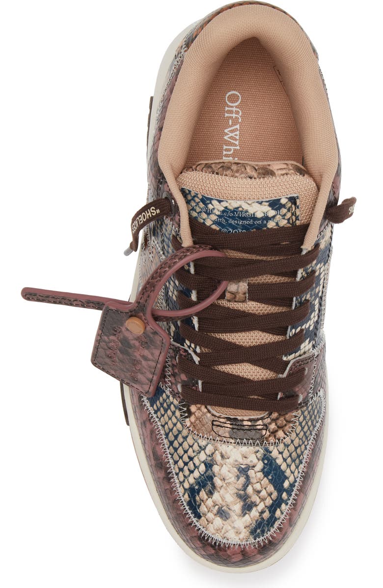 Off-White Out of Office Snakeskin Embossed Sneaker, Alternate, color,