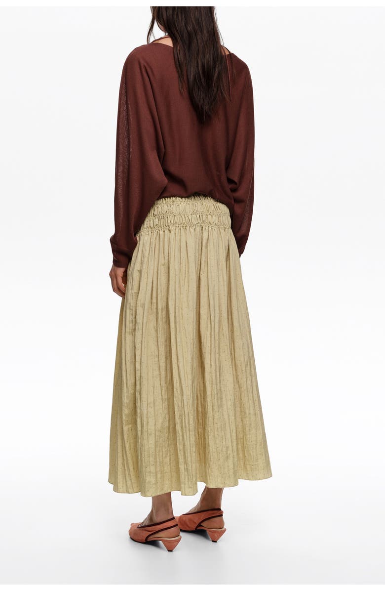 Bimba y Lola Mini Dots Ruched Flare Skirt, Alternate, color, Dots Mini Olive