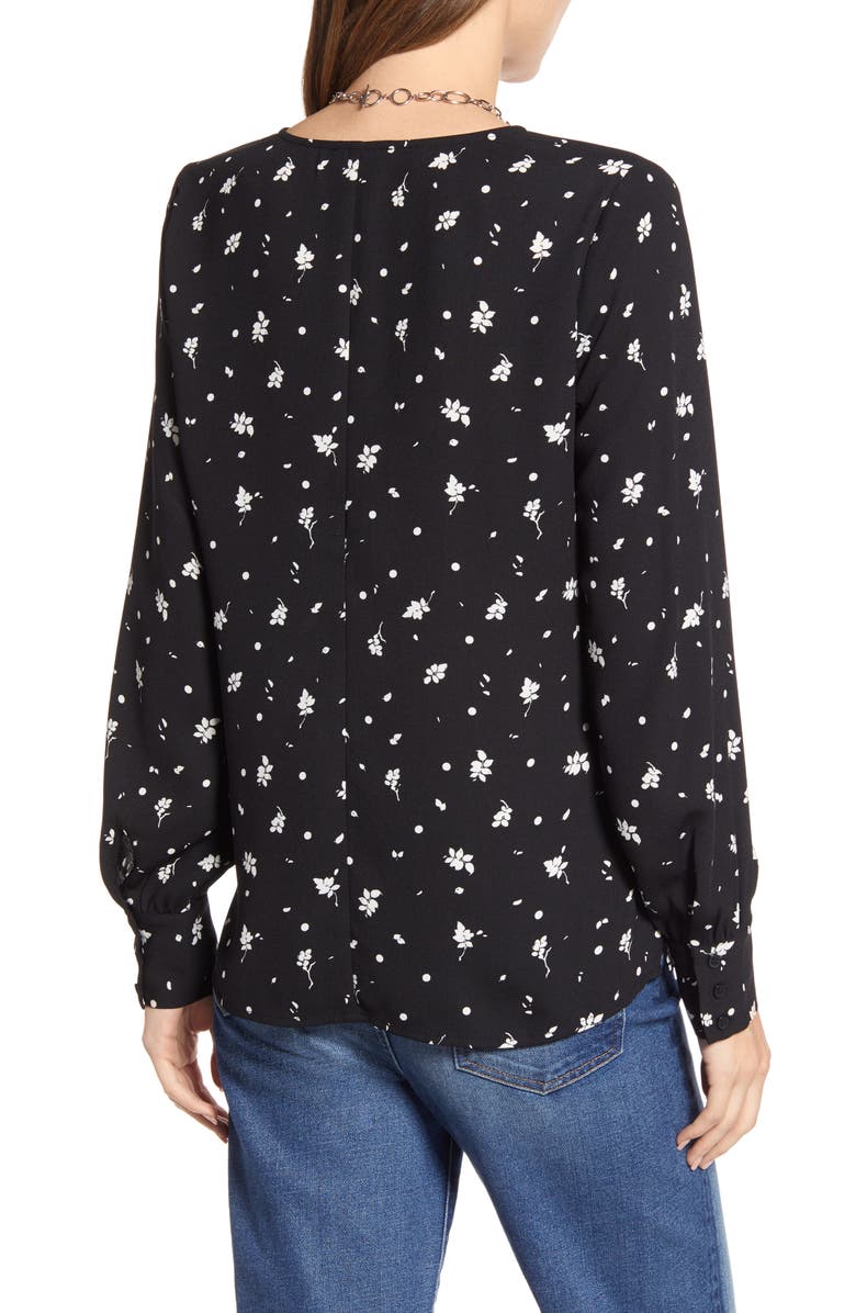 Halogen<sup>®</sup> V-Neck Blouse, Alternate, color, 