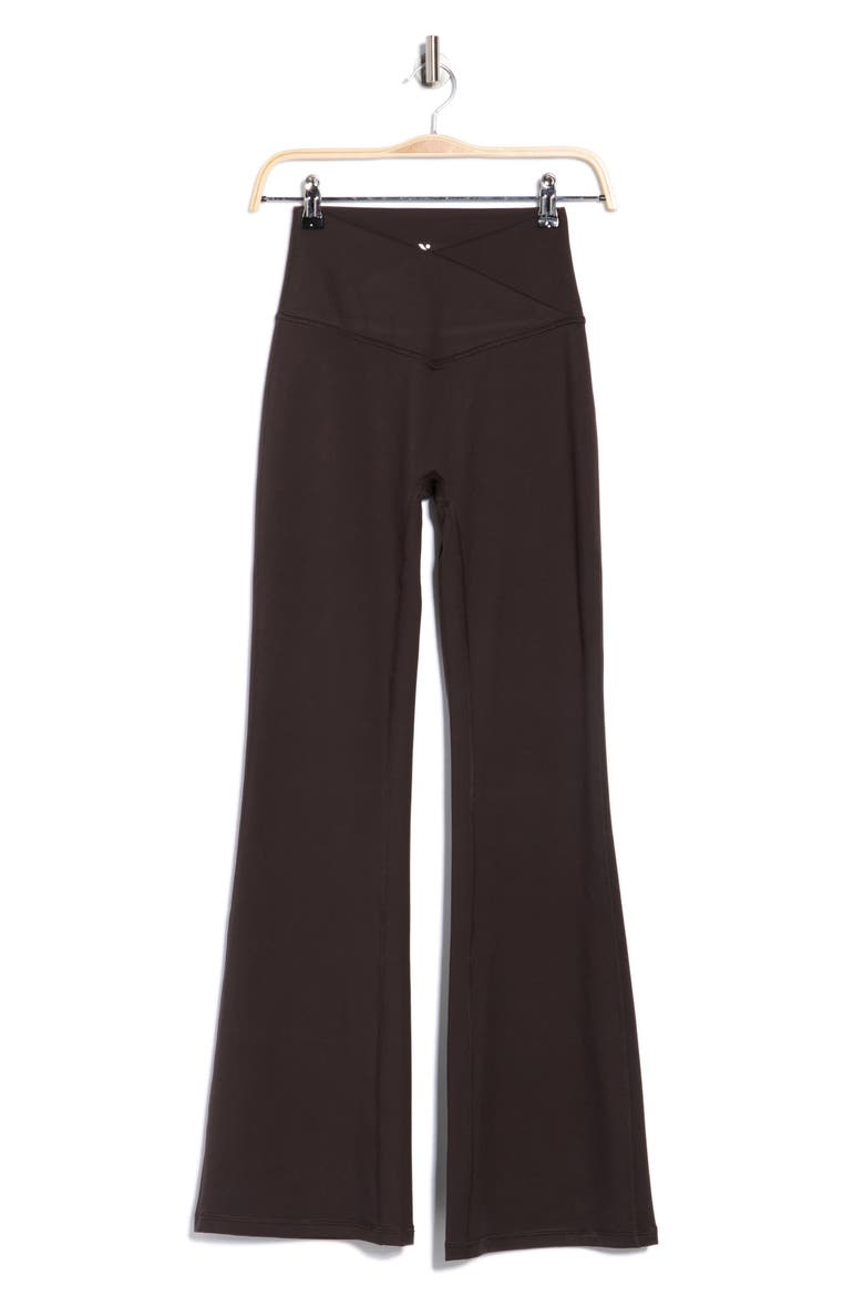 Sophia Crossover Flare Leggings, Alternate, color, CHOCOLATE MOUSSE