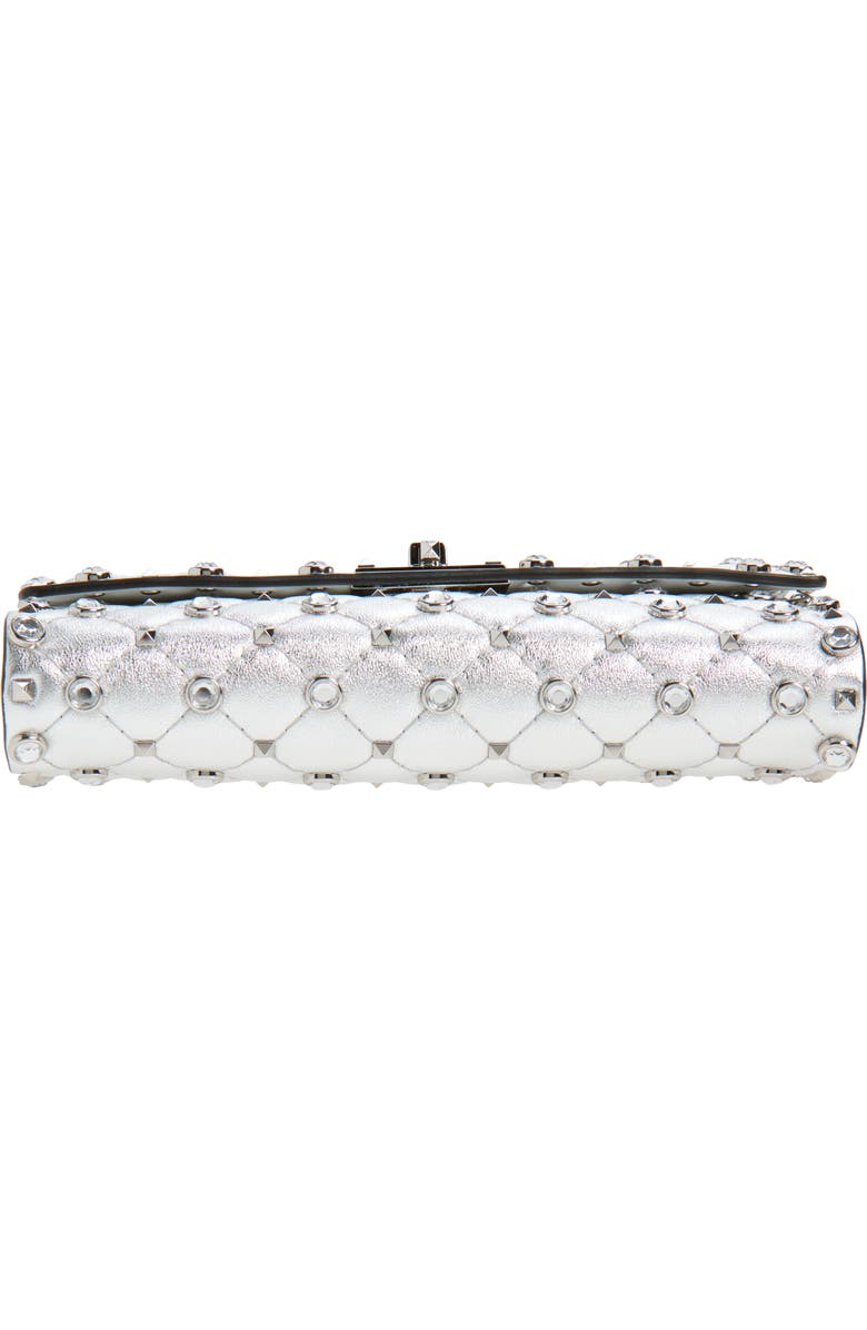 Valentino Garavani Small Rockstud Leather Shoulder Bag, Alternate, color, Silver Lilac