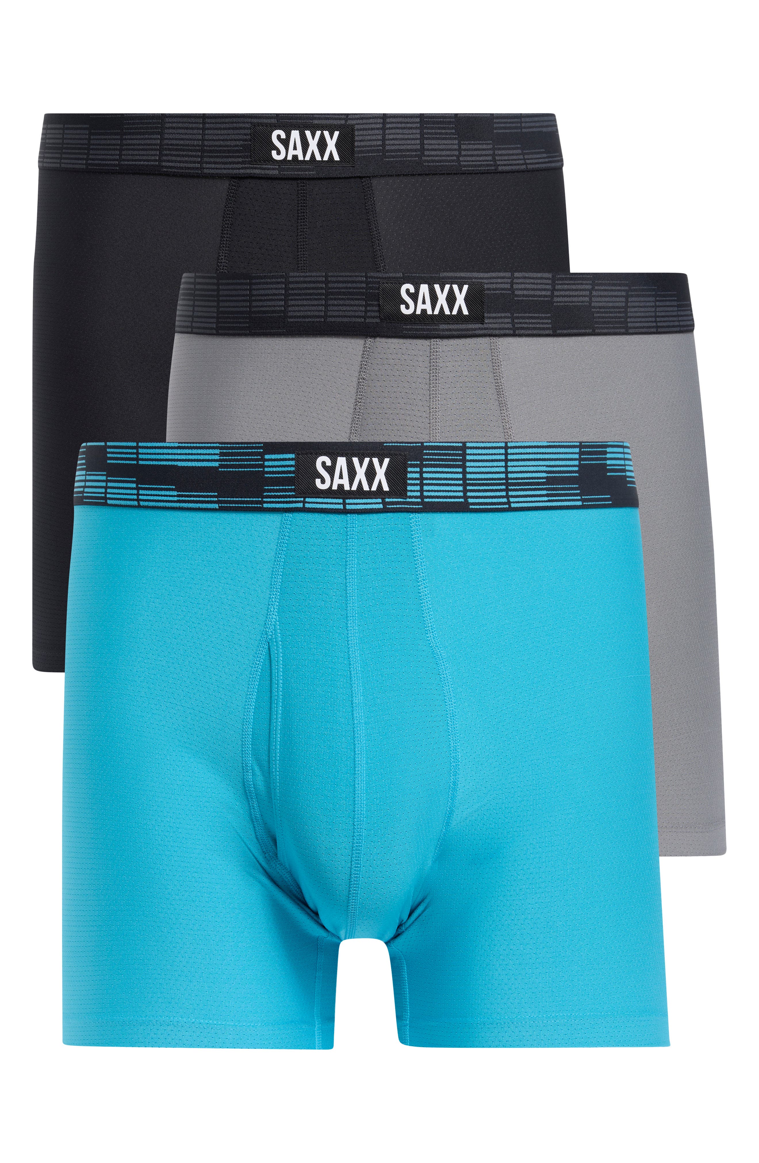 SAXX Assorted 3-Pack Sport Mesh Boxer Briefs
