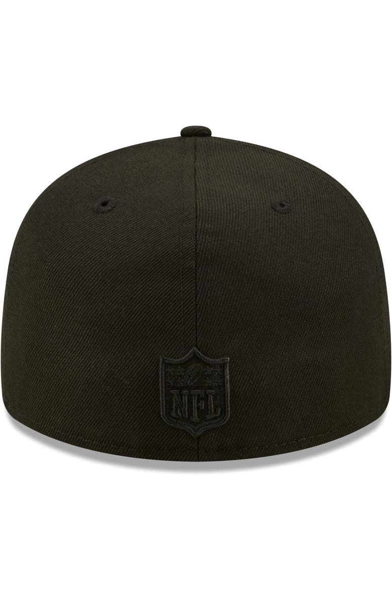 New Era Men's New Era Black Jacksonville Jaguars Black on Black Low Profile 59FIFTY II Fitted Hat, Alternate, color, Black