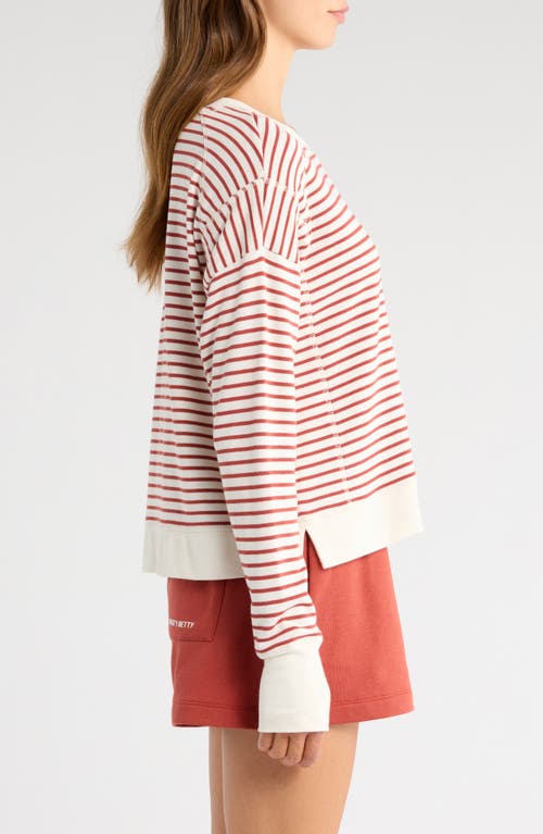 Sweaty Betty After Class Crop Sweatshirt In Red