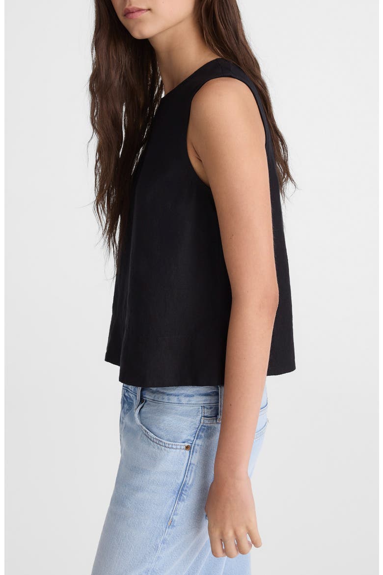 Suki Sleeveless Linen Top, Alternate, color, JET BLACK