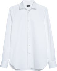 ZEGNA Microstripe Trecapi Cotton Button-Up Shirt
